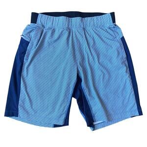 Lululemon T.H.E Short 9" Men Sz L Blue Geometric Print